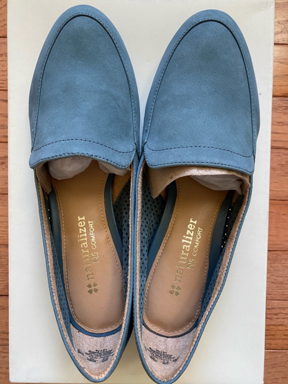 Naturalizer Blue Suede Leather Slip-On Loafers